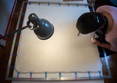 20. Applying the wax. Photo credits Mihaela Ardei