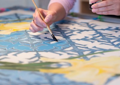 50. Silk painting. Photo credits Mihaela Ardei