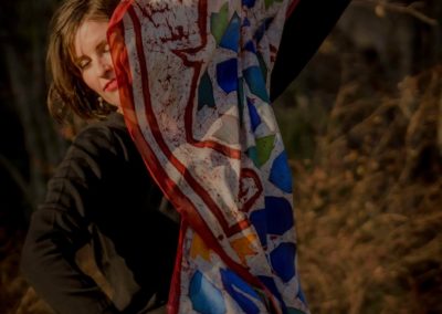 Crescendo silk scarf; Photo credit Mario Pancu for Art Fashion Fair