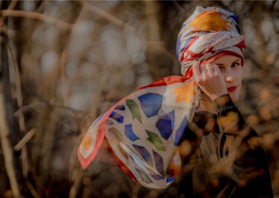 Crescendo silk scarf; Photo credit Mario Pancu for Art Fashion Fair