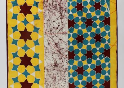 FIRIDĂ, tehnica batik, mătase naturală Habotai 8mm, colorant reactiv, 250x90 cm, 2016