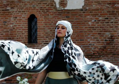 Gateways silk scarf; Photo credit Florina Dumitrache