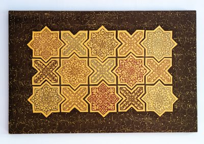 ORDER OF CREATION framed silk painting 115x75 cm