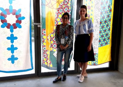 QIAF 2018 with Mehreen Hasan and my silk scarves