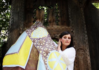 Sacred Time silk scarf; Photo credit Florina Dumitrache